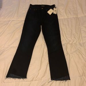 NWT MOTHER jean Insider crop step fray 26